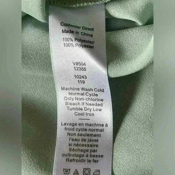 Coldwater Creek NWOT  Flowy Long Sleeve Mint  Blouse Size XL - Picture 5 of 9